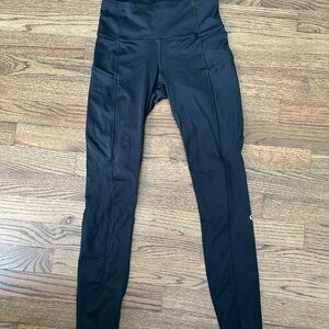 Lululemon Size 4 Black Fast and Free High Rise Leggings
